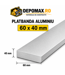 Platbanda aluminiu 60 x 40 mm, 6 metri (EN-AW 6060)